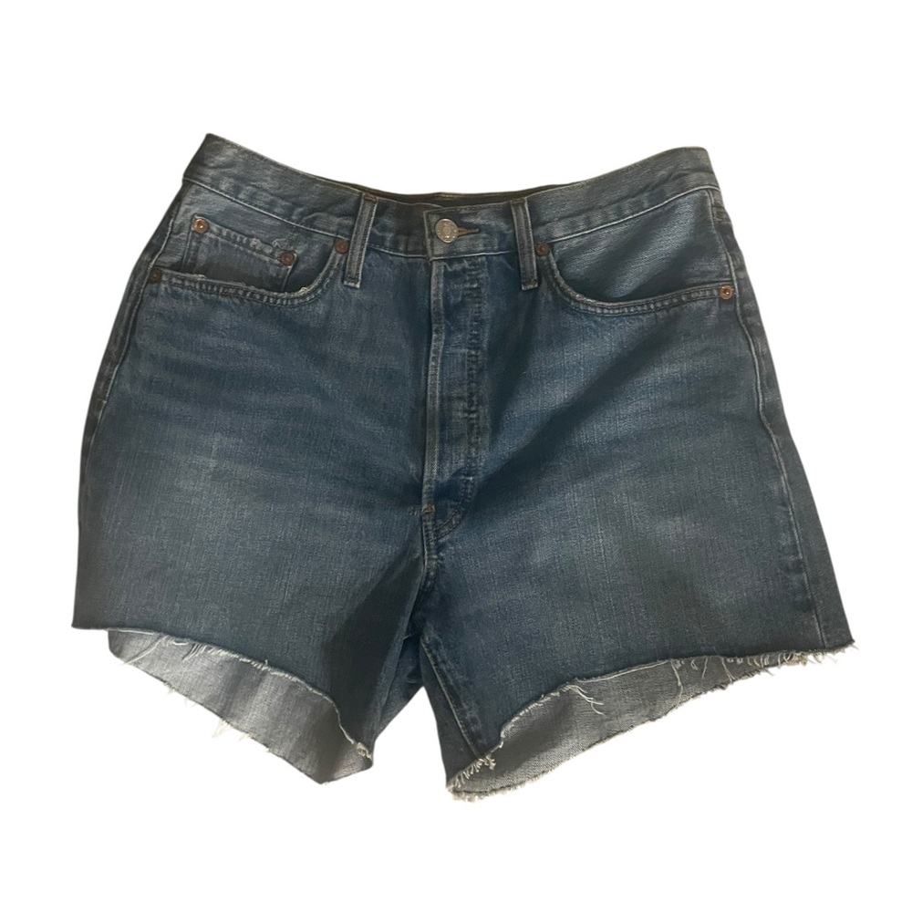 Re/Done Dark Blue Denim Shorts